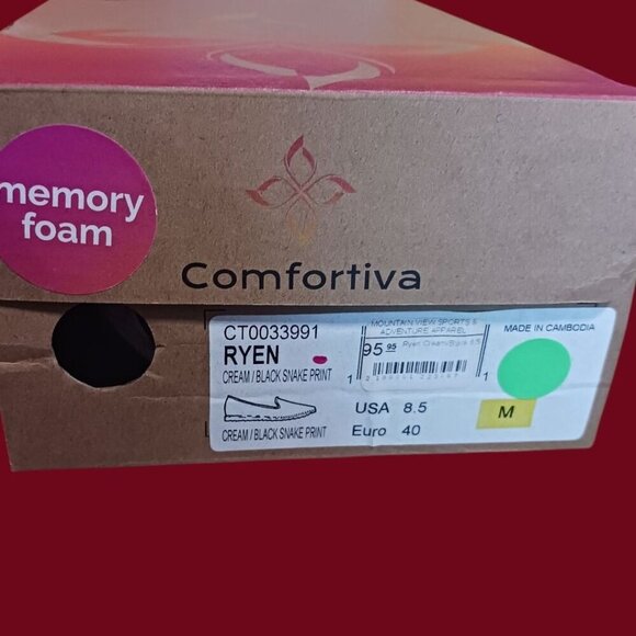 Comfortiva Ryen Womens Slip-On Shoes Cream/Black Snake Print Size 8.5M - Picture 8 of 15